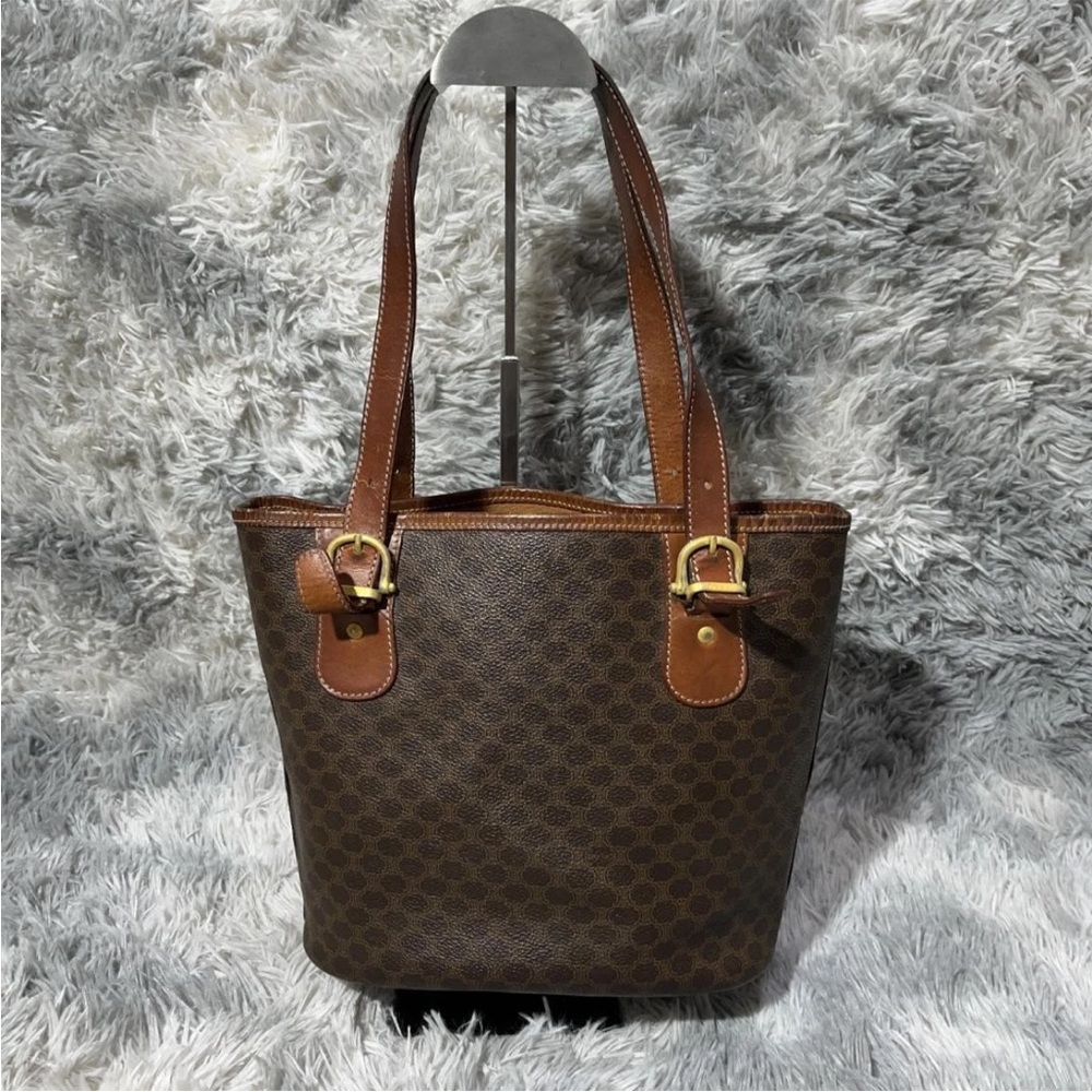 Celine Dark Brown Patterned Tote - image 5